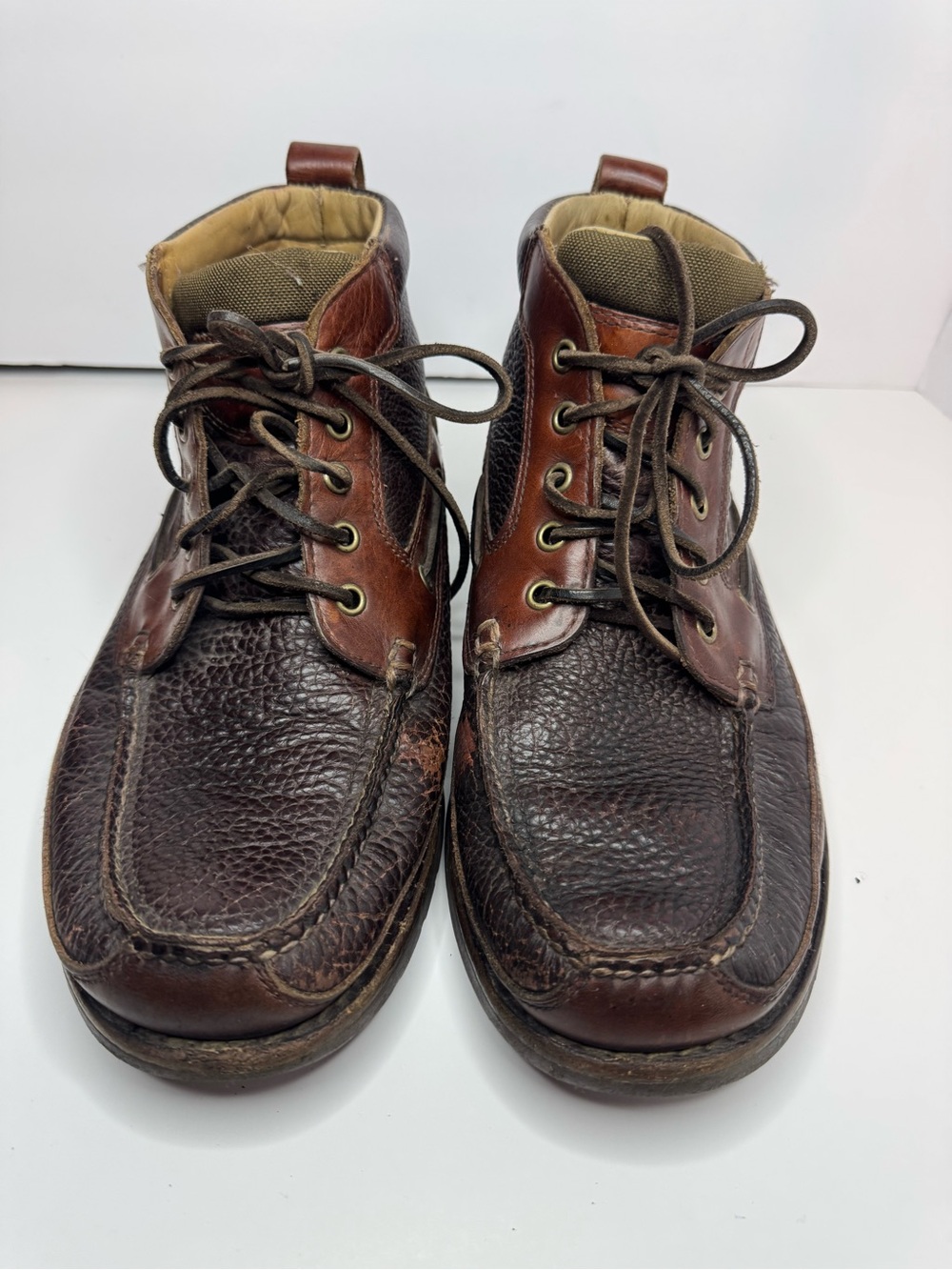 LL Bean Brown Leather Boots Mens Size 10 D